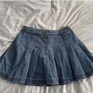 Forever 21 Blue A-Line Denim Skirt